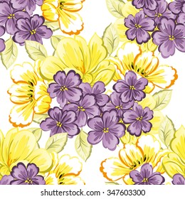 Abstract elegance seamless pattern with floral background