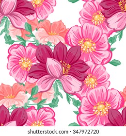Abstract elegance seamless pattern with floral background
