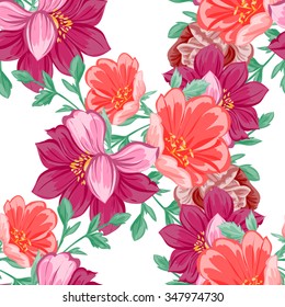 Abstract elegance seamless pattern with floral background
