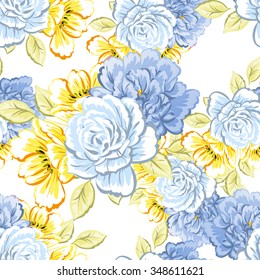 Abstract elegance seamless pattern with floral background