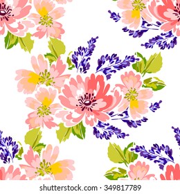Abstract elegance seamless pattern with floral background

