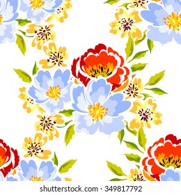 Abstract elegance seamless pattern with floral background
