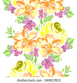 Abstract elegance seamless pattern with floral background
