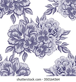 Abstract elegance seamless pattern with floral background