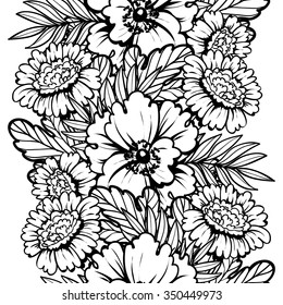 Abstract elegance seamless pattern with floral background
