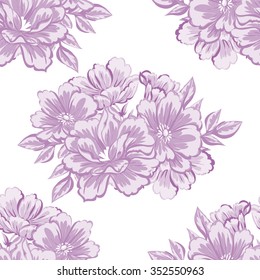 Abstract elegance seamless pattern with floral background