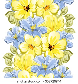 Abstract elegance seamless pattern with floral background