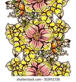 Abstract elegance seamless pattern with floral background