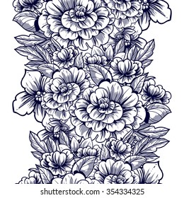 Abstract elegance seamless pattern with floral background