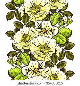 Abstract elegance seamless pattern with floral background