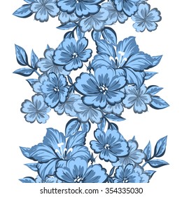 Abstract elegance seamless pattern with floral background