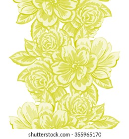 Abstract elegance seamless pattern with floral background