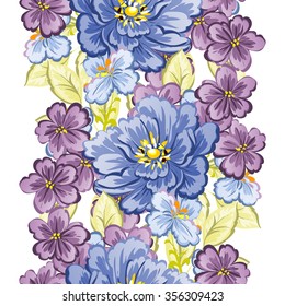 Abstract elegance seamless pattern with floral background