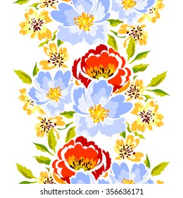 Abstract elegance seamless pattern with floral background