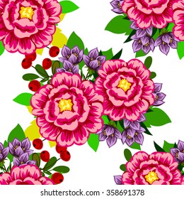 Abstract elegance seamless pattern with floral background