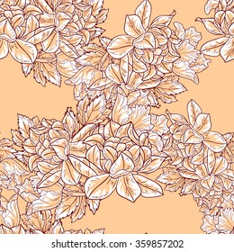 Abstract elegance seamless pattern with floral background