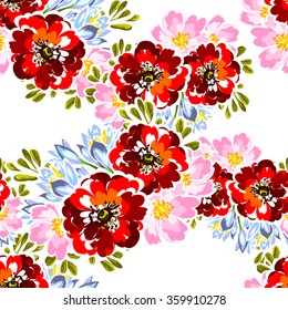 Abstract elegance seamless pattern with floral background