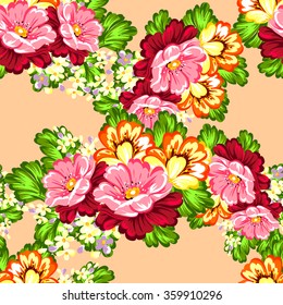 Abstract elegance seamless pattern with floral background