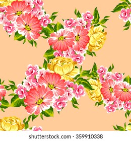 Abstract elegance seamless pattern with floral background