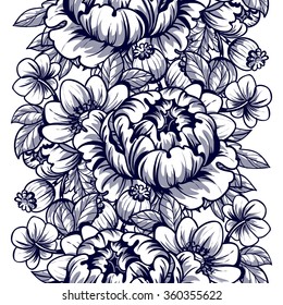 Abstract elegance seamless pattern with floral background