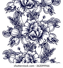 Abstract elegance seamless pattern with floral background