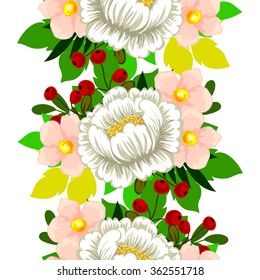 Abstract elegance seamless pattern with floral background