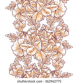 Abstract elegance seamless pattern with floral background