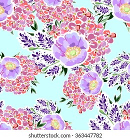 Abstract elegance seamless pattern with floral background