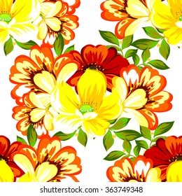 Abstract elegance seamless pattern with floral background