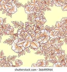 Abstract elegance seamless pattern with floral background