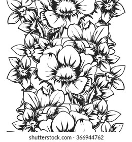 Abstract elegance seamless pattern with floral background