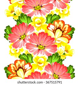 Abstract elegance seamless pattern with floral background