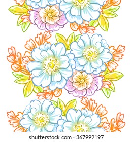 Abstract elegance seamless pattern with floral background