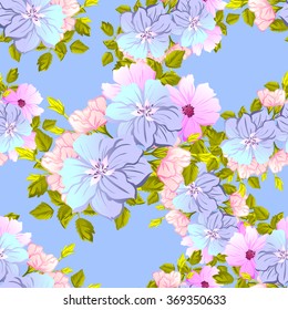 Abstract elegance seamless pattern with floral background