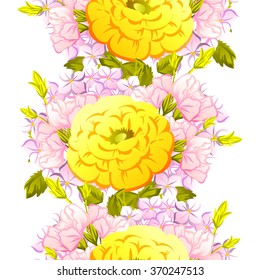Abstract elegance seamless pattern with floral background