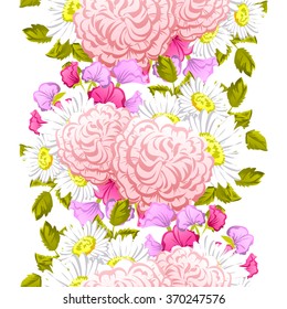 Abstract elegance seamless pattern with floral background