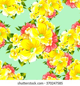 Abstract elegance seamless pattern with floral background