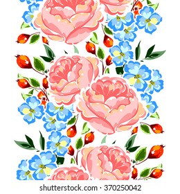 Abstract elegance seamless pattern with floral background