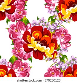 Abstract elegance seamless pattern with floral background