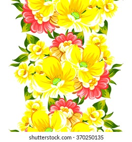 Abstract elegance seamless pattern with floral background