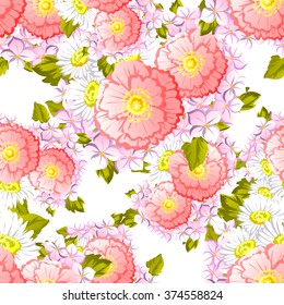 Abstract elegance seamless pattern with floral background