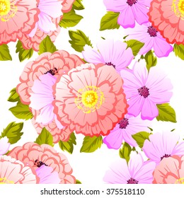 Abstract elegance seamless pattern with floral background