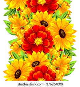 Abstract elegance seamless pattern with floral background