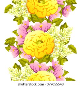 Abstract elegance seamless pattern with floral background