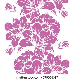 Abstract elegance seamless pattern with floral background