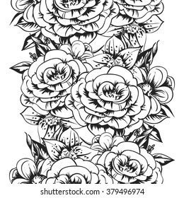 Abstract elegance seamless pattern with floral background