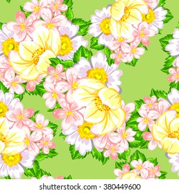 Abstract elegance seamless pattern with floral background