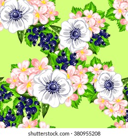 Abstract elegance seamless pattern with floral background