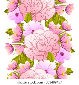 Abstract elegance seamless pattern with floral background