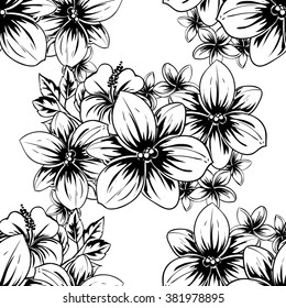 Abstract elegance seamless pattern with floral background